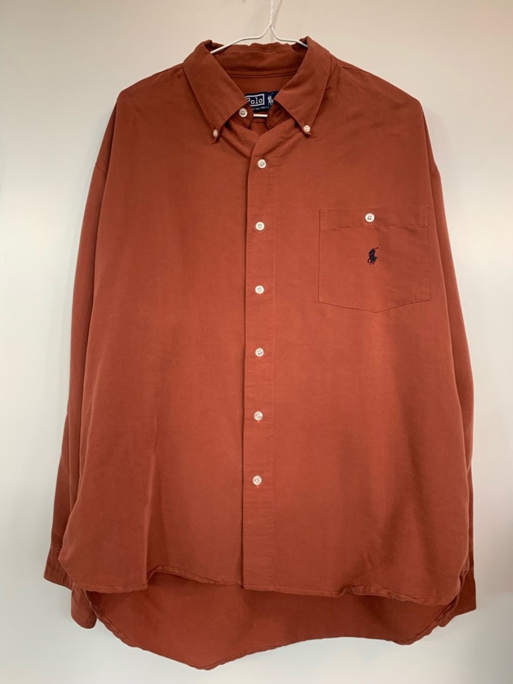 Polo by Ralph Lauren Men's Button-Down Shirt in Rust Brown
